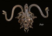 Dramatic Pair of French Bronze