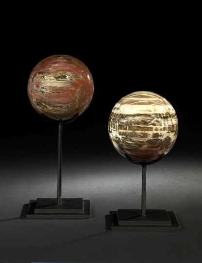 Dramatic Pair of Spherical Agate