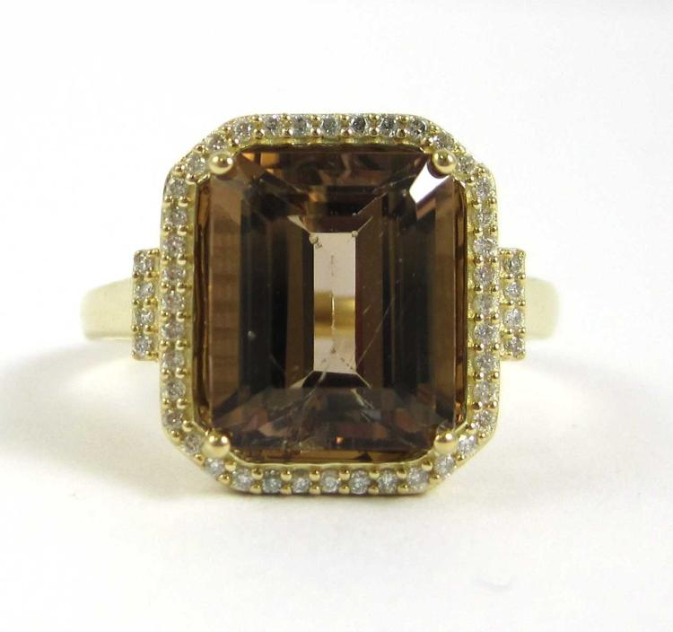 DRAVITE TOURMALINE, DIAMOND AND
