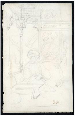 Drawing attributed to Delacroix,