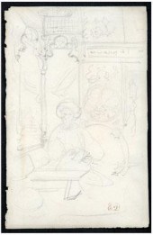 Drawing attributed to Delacroi