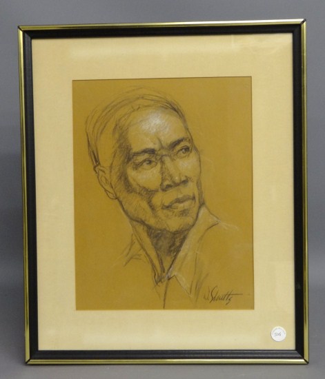 Drawing man signed ''W.