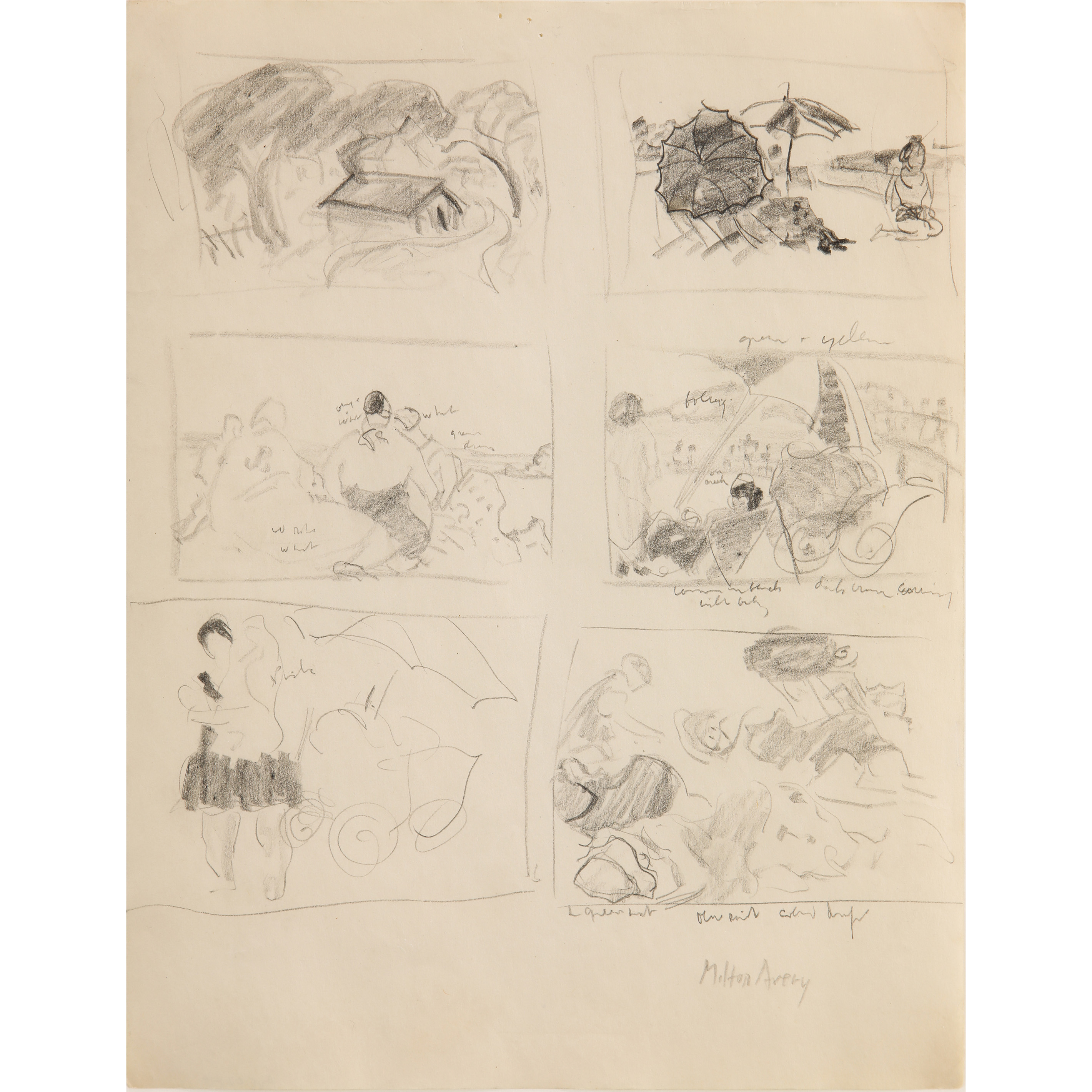 DRAWING, MILTON AVERY Milton