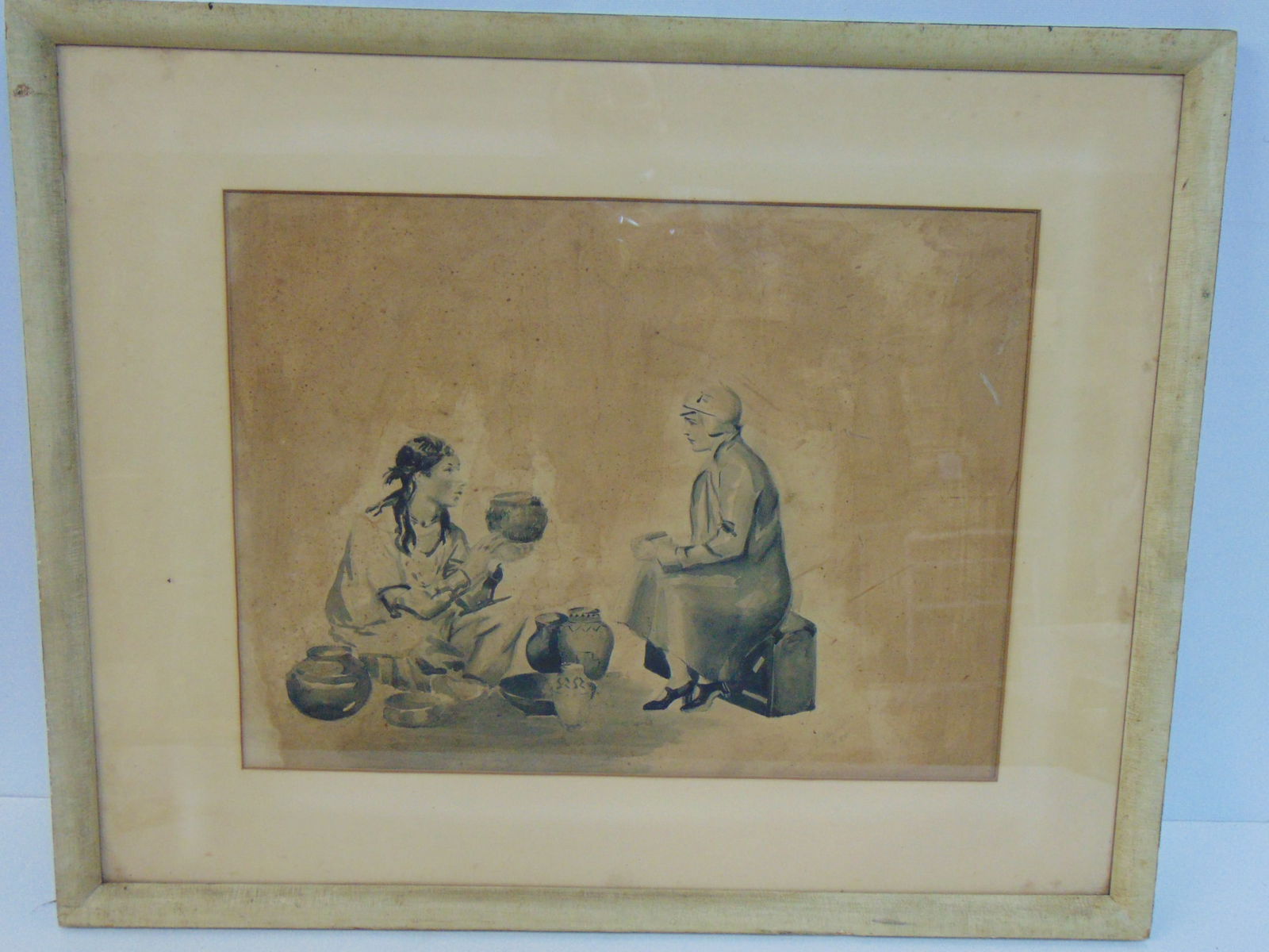 DRAWING, NATIVE AMERICAN POTTERY