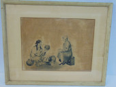 DRAWING, NATIVE AMERICAN POTTE