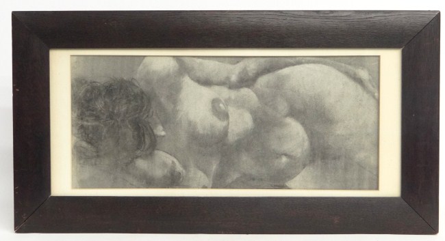 Drawing nude signed ''Michal''.