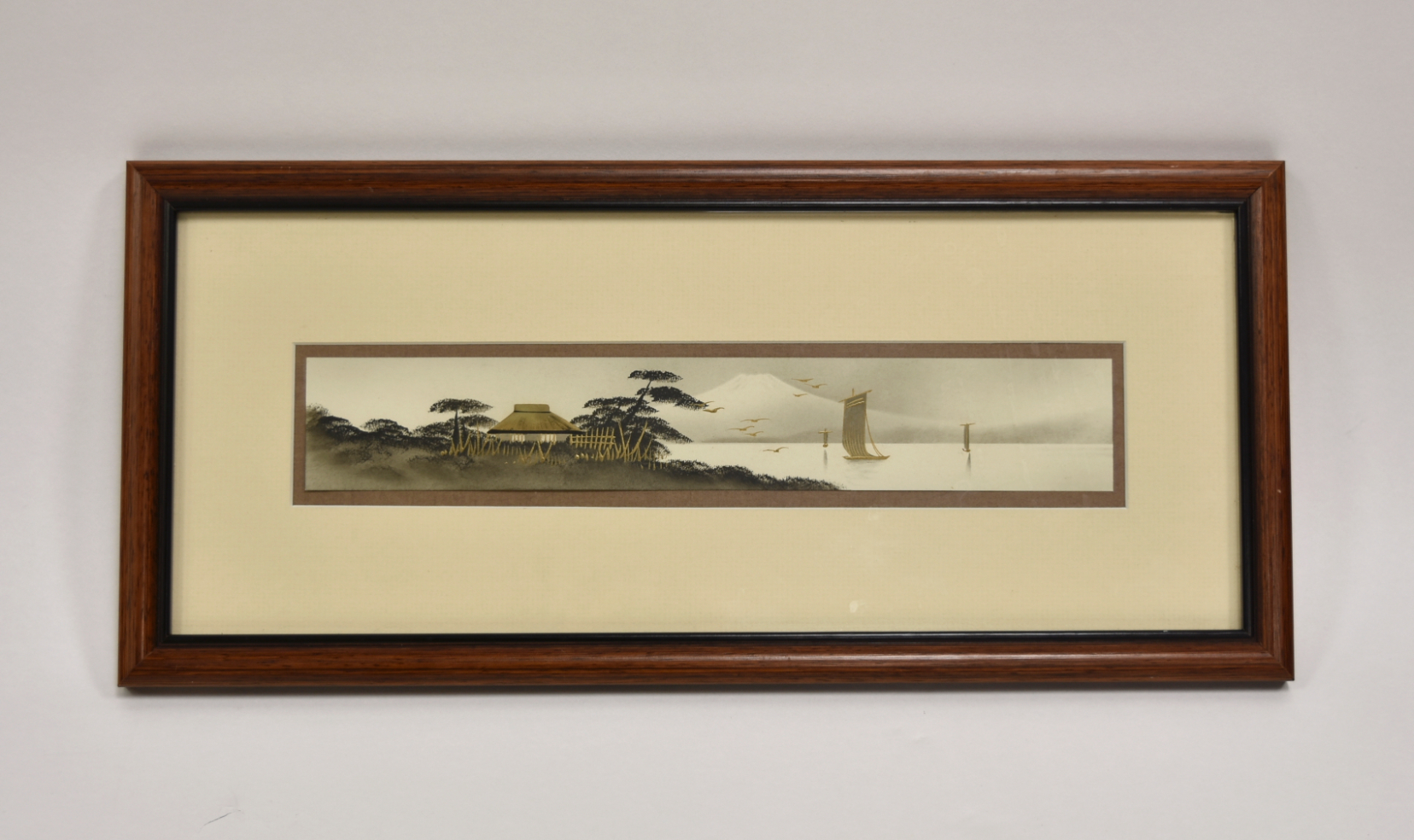 DRAWING OF VOLCANO MOUNTAIN SCENERY