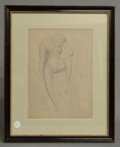 Drawing on paper woman signed