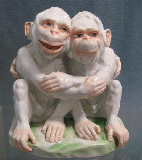 Dresden double monkey figurine, 8