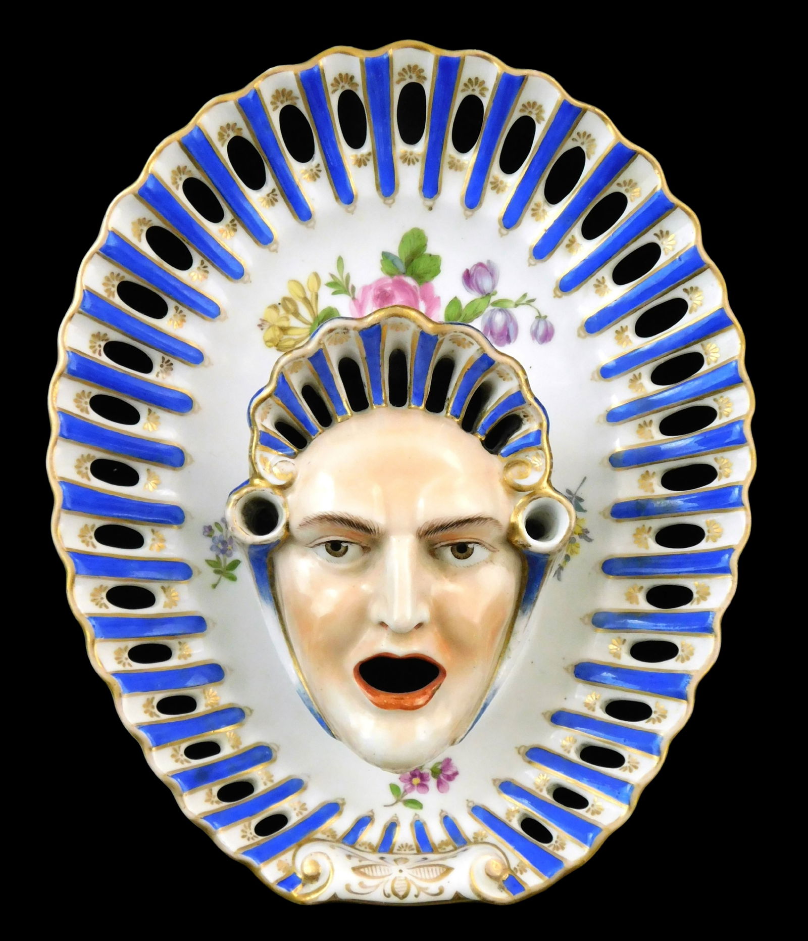 DRESDEN FIGURAL INKWELL AND
