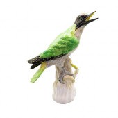 DRESDEN FIGURINE GREEN WOODPEC