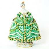 DRESDEN FIGURINE, WOMAN WITH F