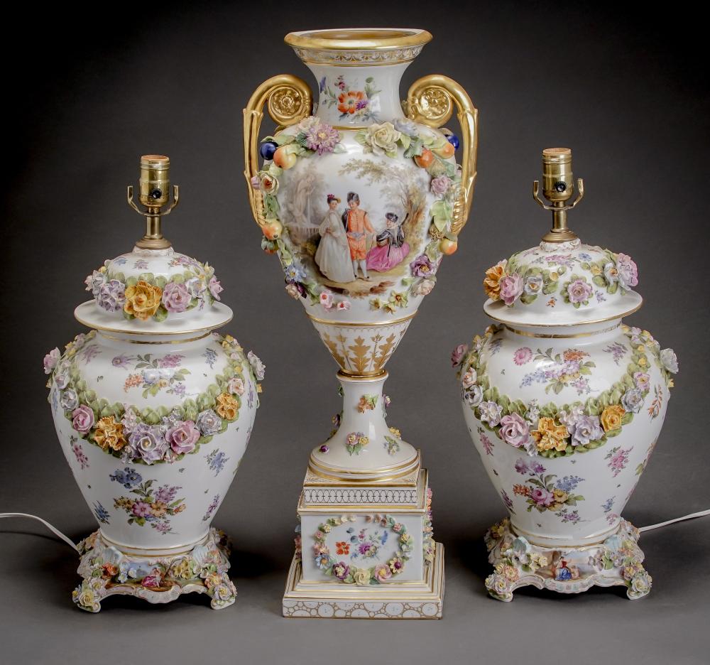 DRESDEN FLORAL ENCRUSTED AND ENAMEL