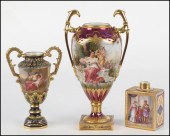 DRESDEN GILT AND PAINTED PORCE
