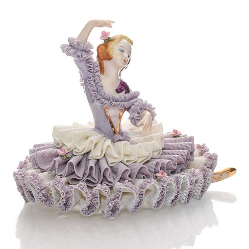DRESDEN LACE FIGURINE, BALLERINA