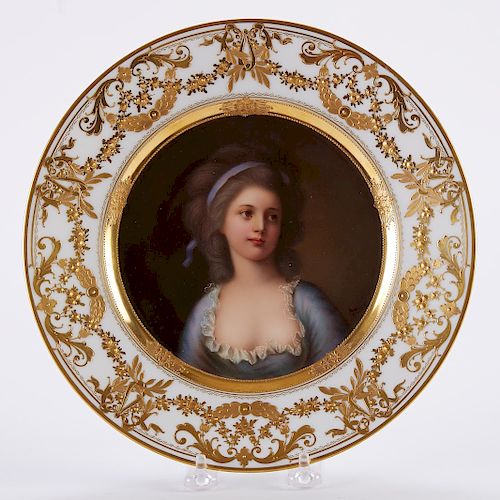 DRESDEN PAINTED PORCELAIN PLATE