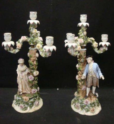 DRESDEN. Pair of Figural