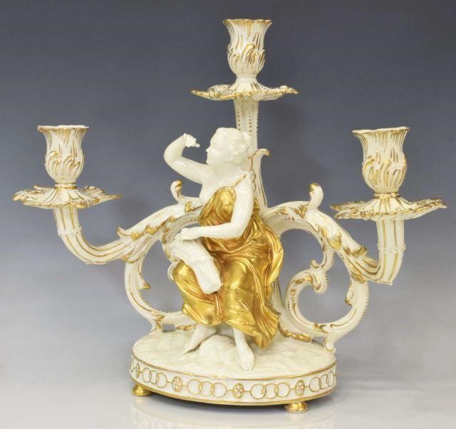 DRESDEN PARCEL GILT PORCELAIN