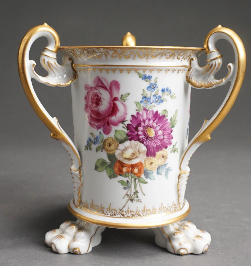 DRESDEN PARTIAL GILT PORCELAIN