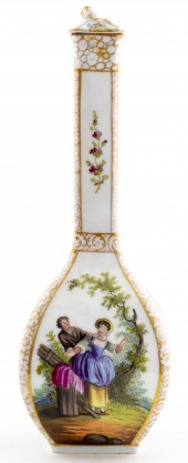 DRESDEN PORCELAIN BOTTLE VASE