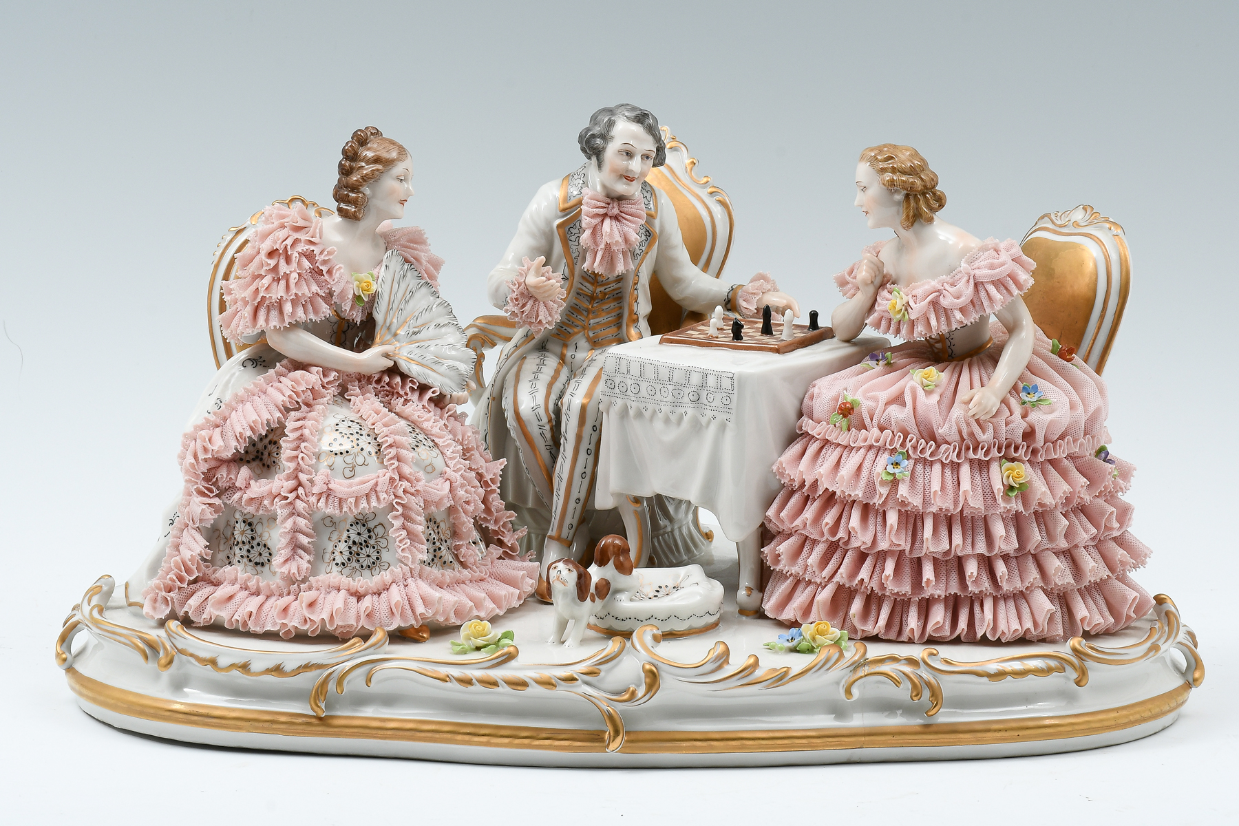 DRESDEN PORCELAIN CHESS GAME