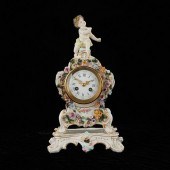 DRESDEN PORCELAIN CLOCK W/ BAB