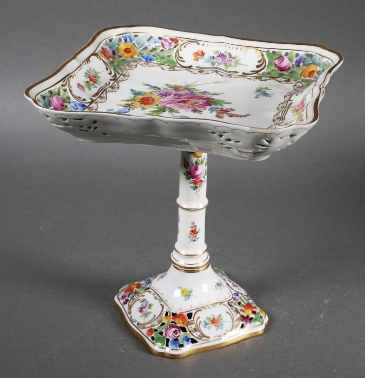 DRESDEN PORCELAIN COMPOTE