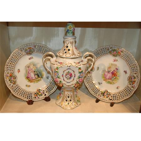 Dresden Porcelain Covered Vase