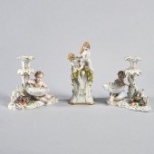 DRESDEN PORCELAIN FIGURAL CAND