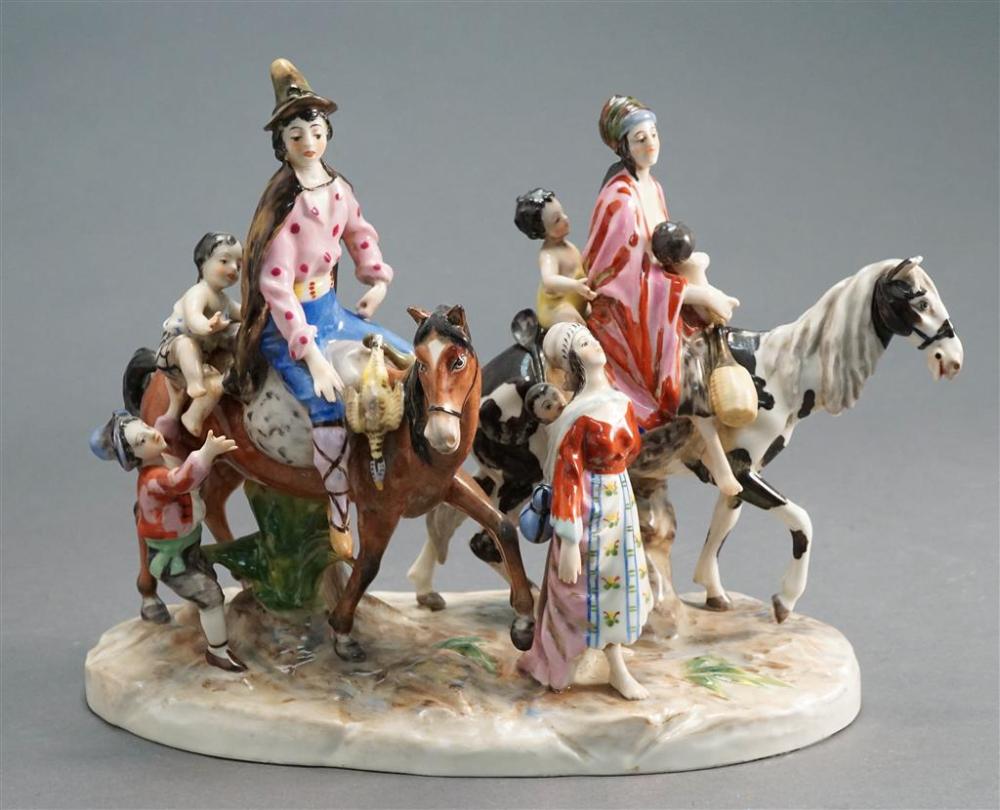 DRESDEN PORCELAIN FIGURAL GROUP