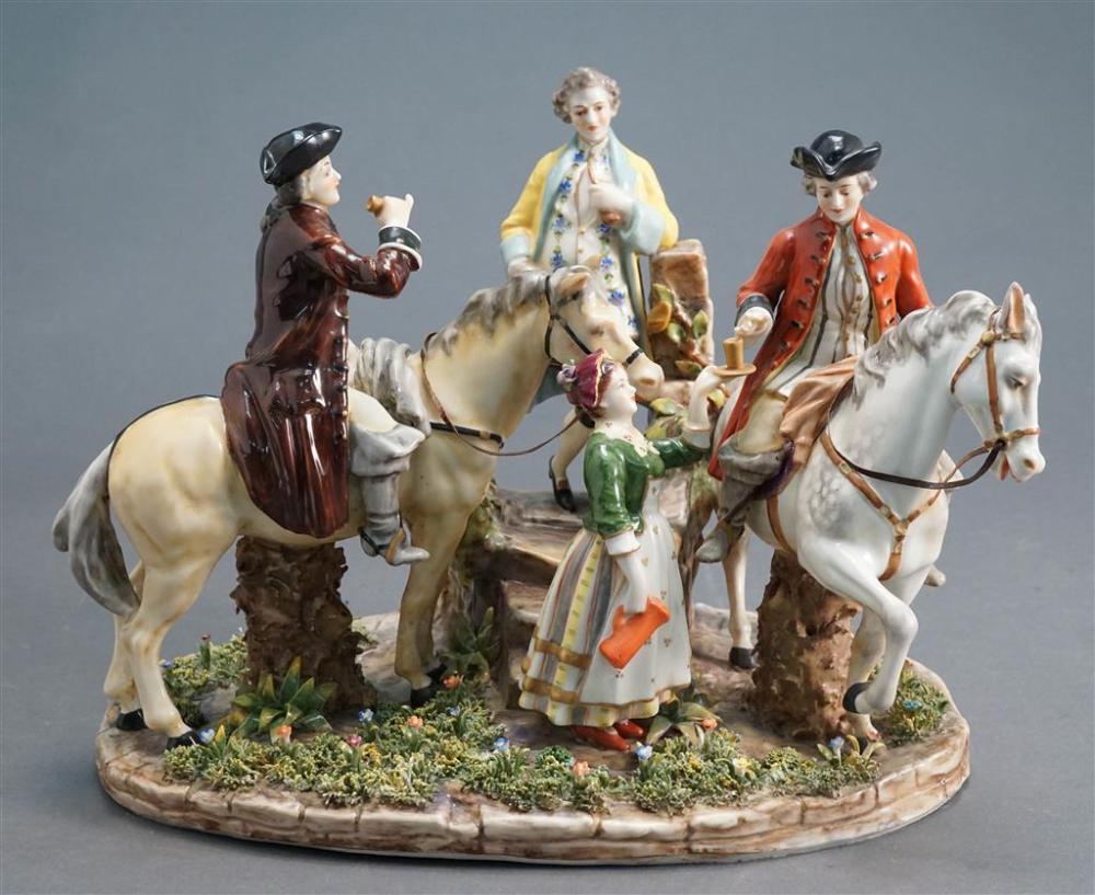 DRESDEN PORCELAIN FIGURAL GROUP