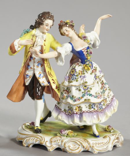 "Dresden" Porcelain Group,  first
