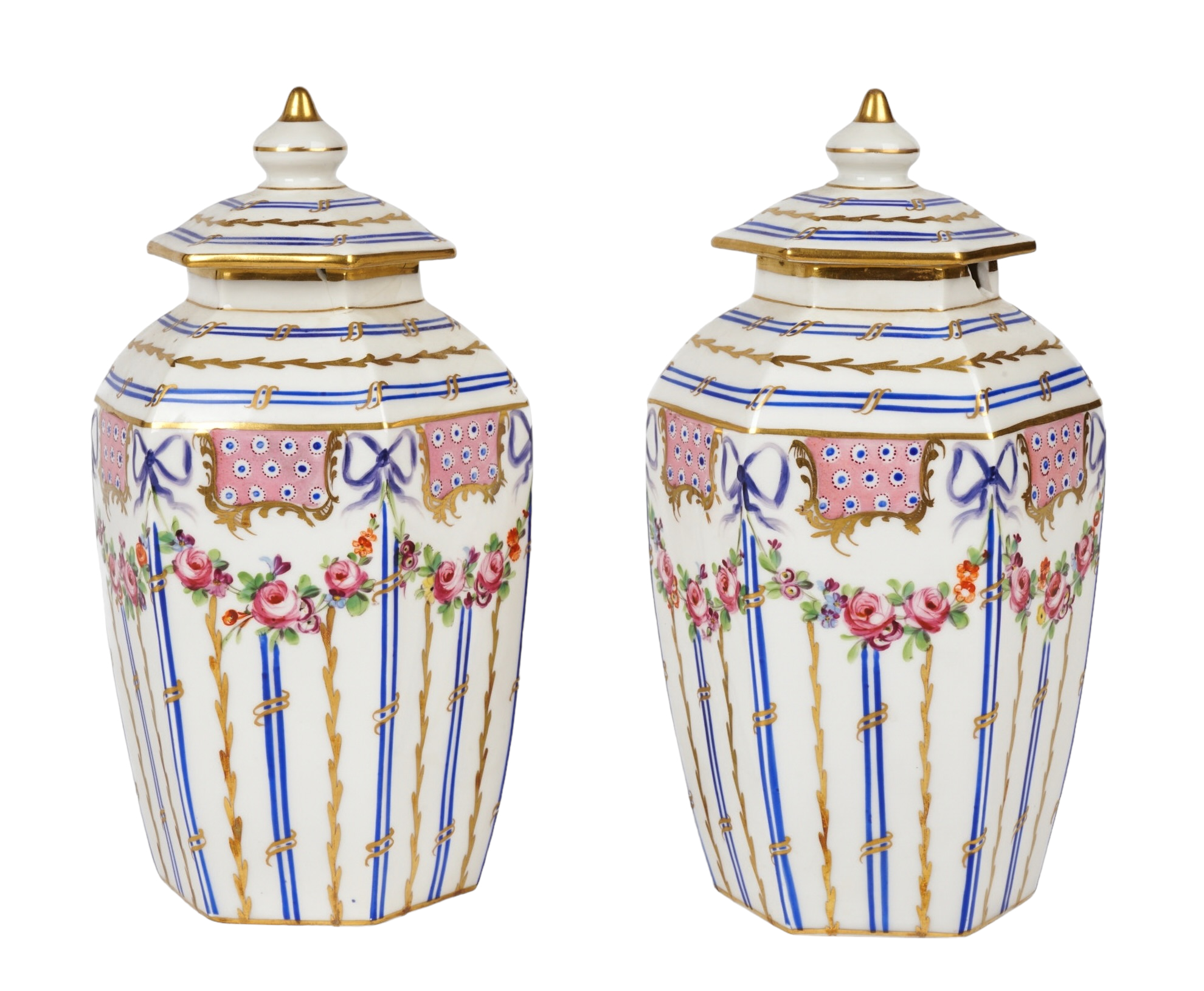 Dresden porcelain hexagonal covered