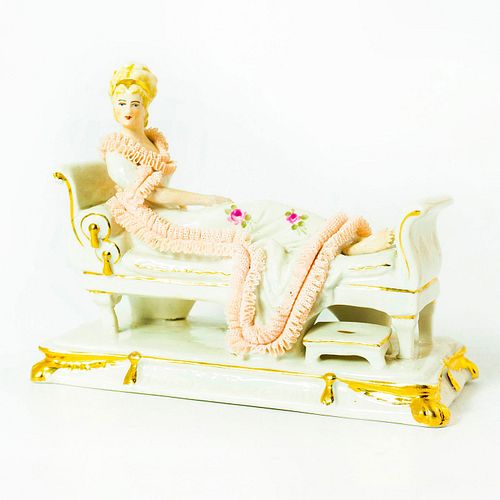 DRESDEN PORCELAIN LACE FIGURINE,