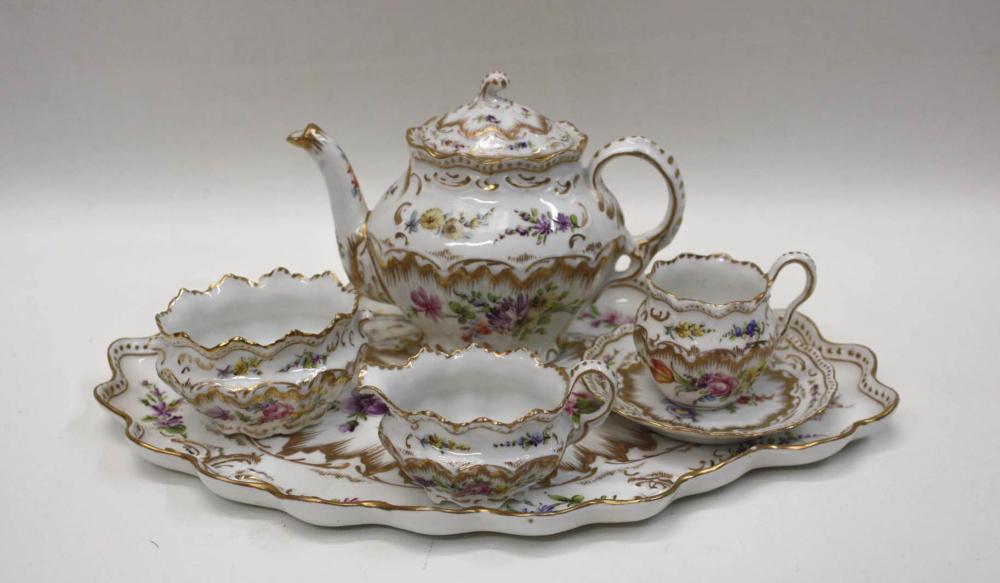 DRESDEN PORCELAIN MINIATURE TEA