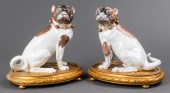 DRESDEN PORCELAIN PUG DOG SCUL