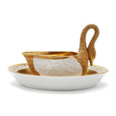 DRESDEN PORCELAIN SWAN SAUCE B