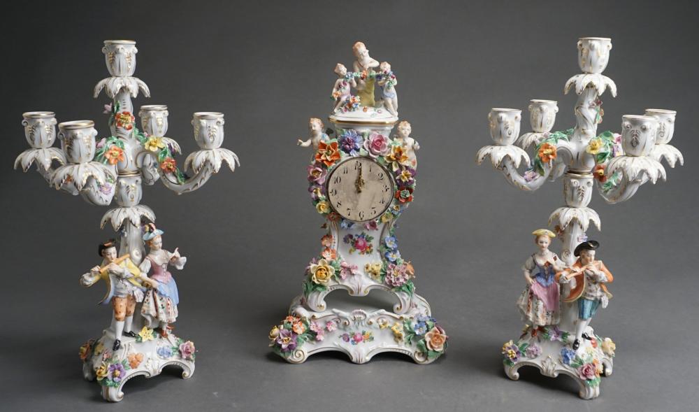 DRESDEN PORCELAIN THREE-PIECE