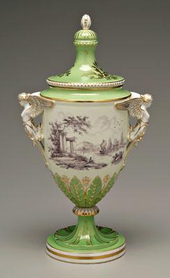 Dresden porcelain urn,