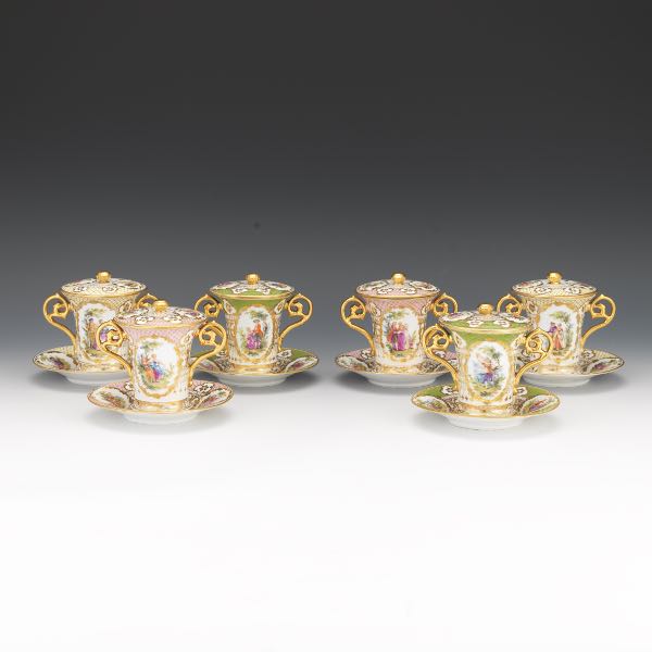 DRESDEN POT DE CREME CUPS AND LIDS,