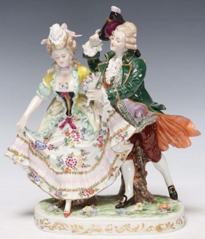 DRESDEN STYLE PORCELAIN FIGURE