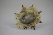 DRESDEN SWAN ON GOLDEN SUNBURS