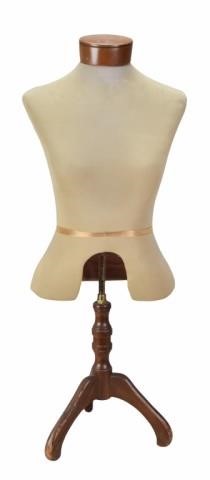 DRESS FORM ON WOODEN STANDTable top