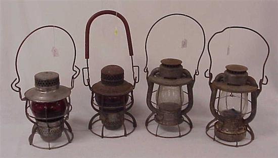 Dressel lantern with red shade