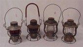 Dressel lantern with red shade