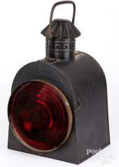 DRESSELL TIN RAILWAY LAMP, 19T