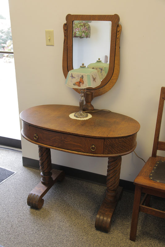 DRESSING TABLE. Oak having a