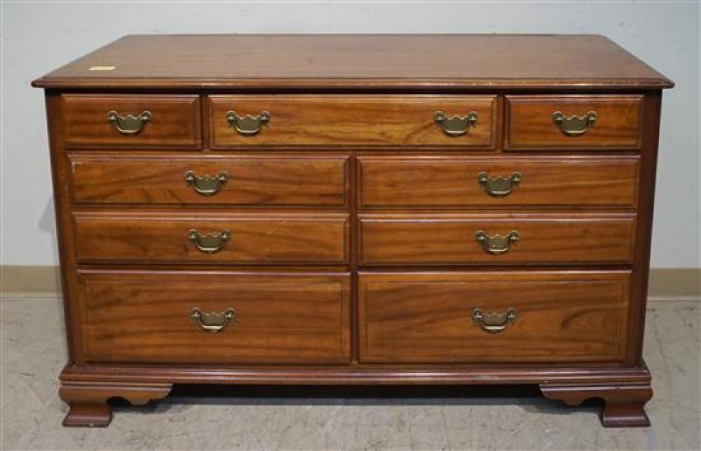 DREW CHERRY DOUBLE DRESSER, A CHEST