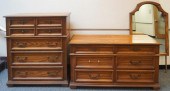 DREW FRUITWOOD THREE-PIECE BED
