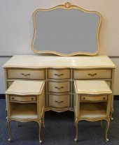 DREXEL GILT AND CREAM PAINTED